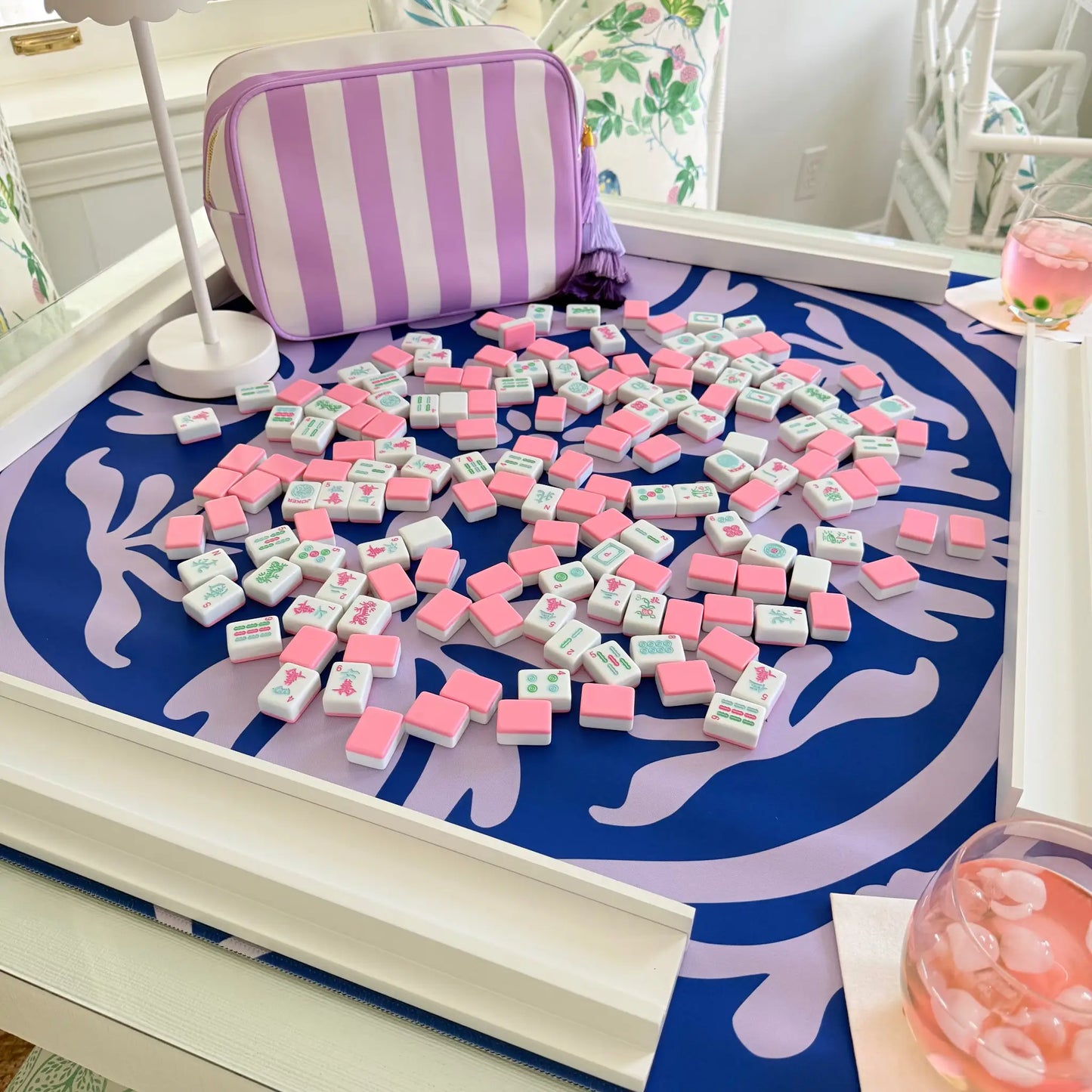 Lilac Current Mahjong Mat - Tulip Terrace Mat Collection