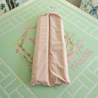 Luxury Pink Velvet Mahjong Rack Bag
