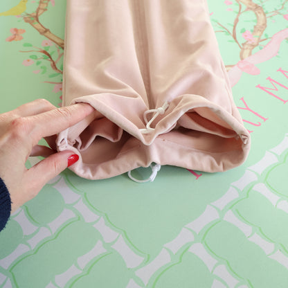 Luxury Pink Velvet Mahjong Rack Bag