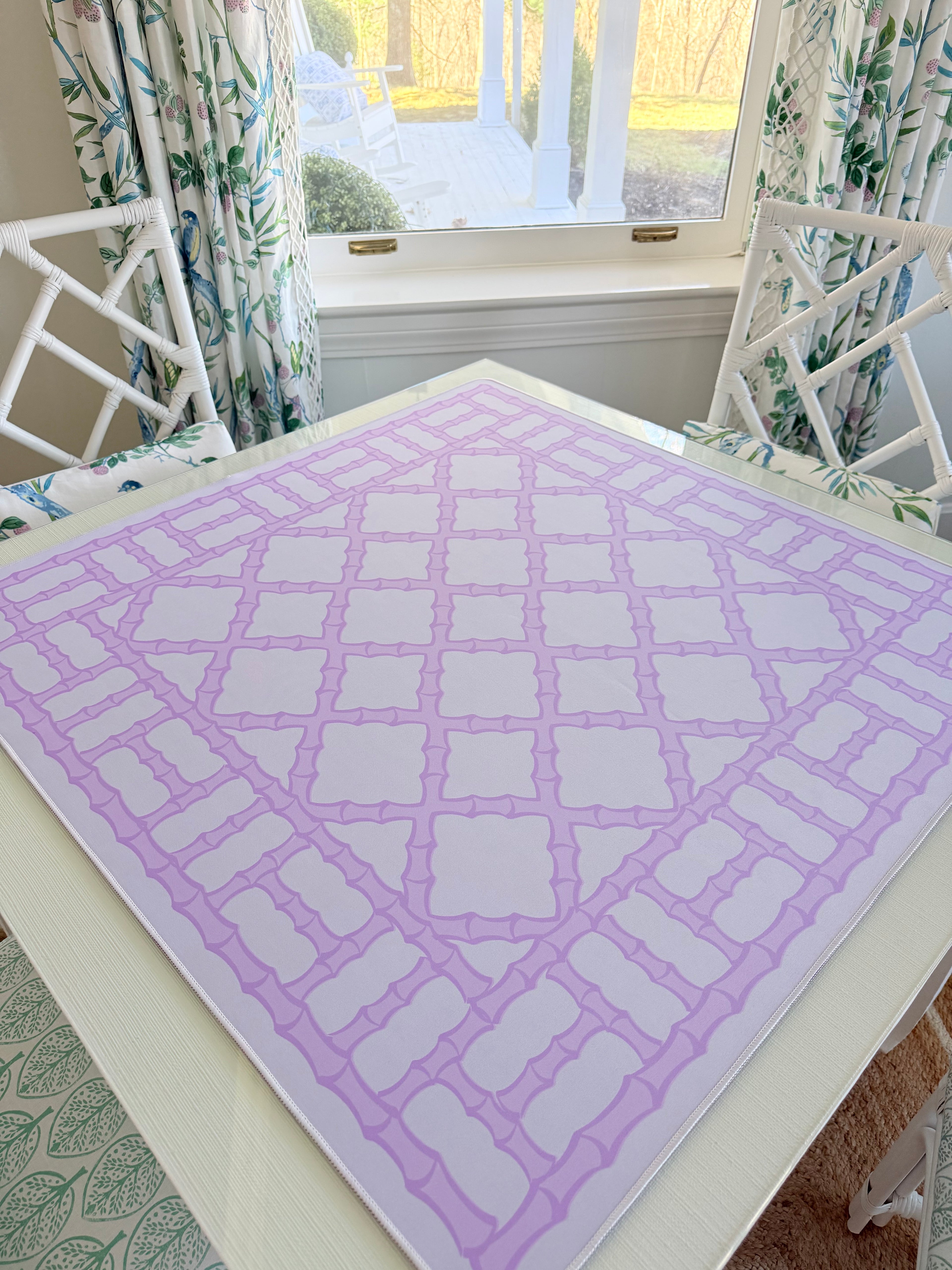 Mahjong Lattice Mat Purple