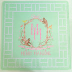 Mahjong Mat Lattice Green Monkey Logo Mat