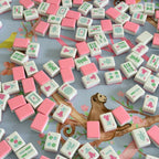 Cabana Pink Spring Pastel Edition American Mahjong Set (Presale) – 30mm Tiles with Acrylic Racks