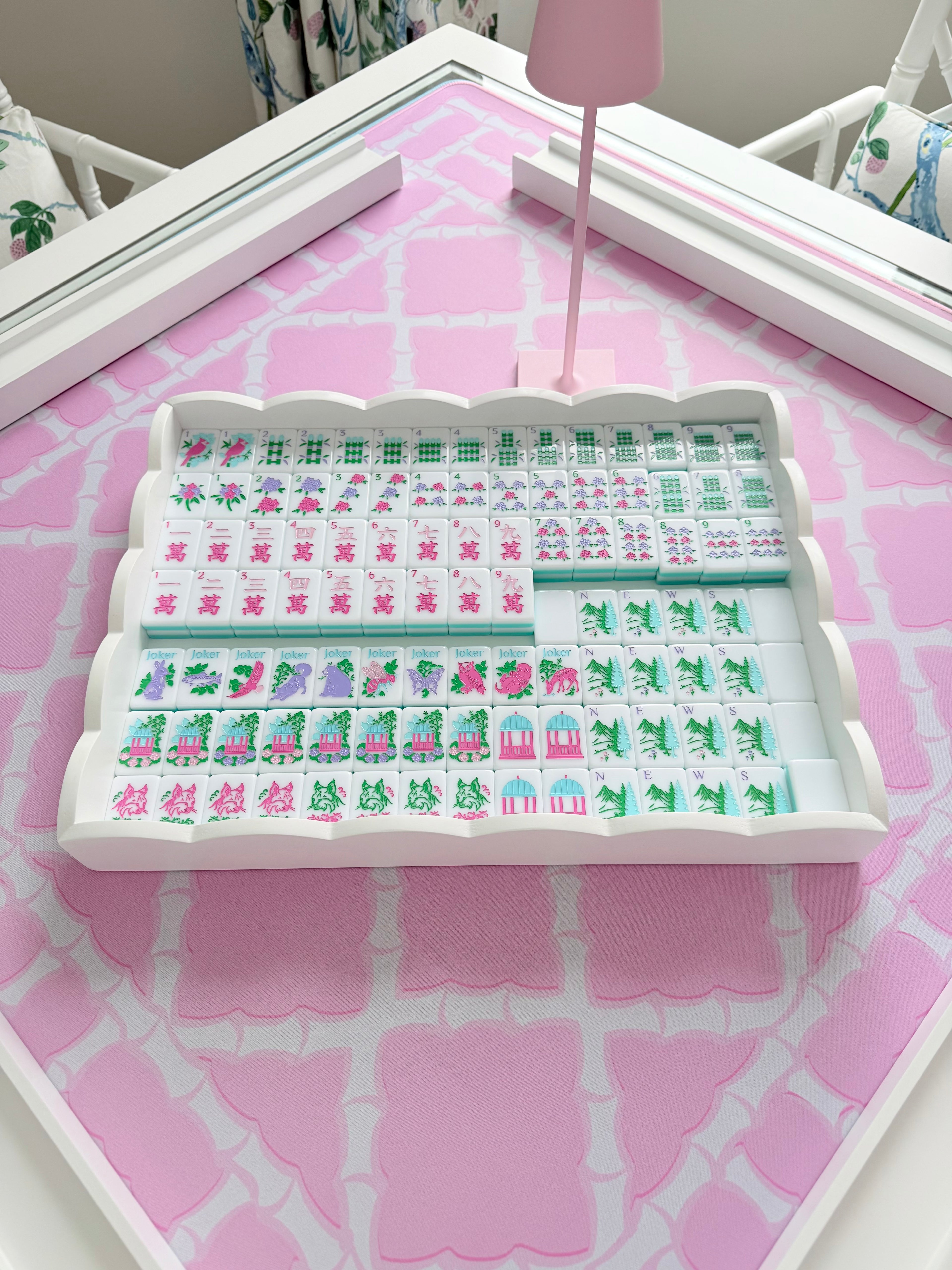 Mahjong Lattice Pink Mat.