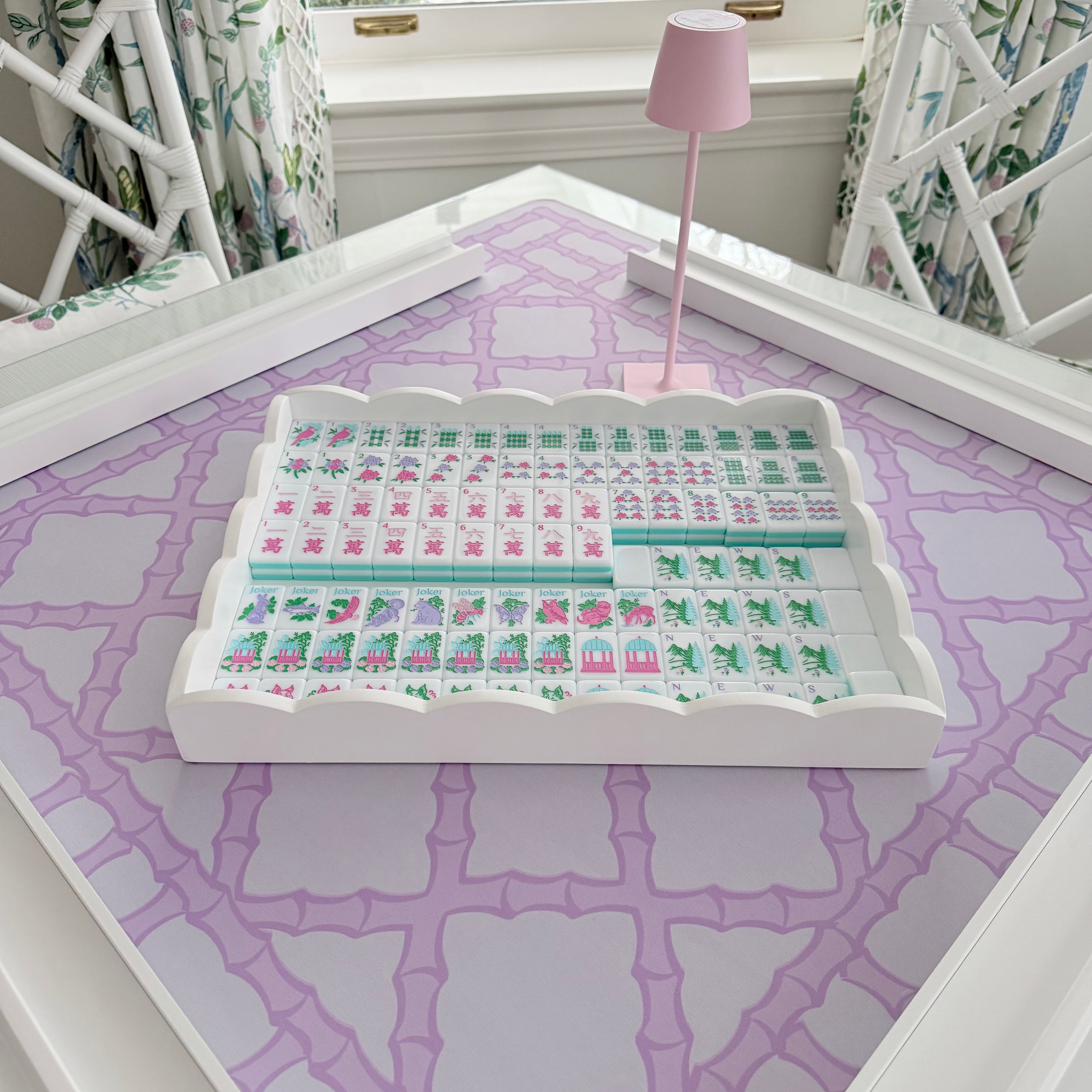 Mahjong Lattice Mat Purple