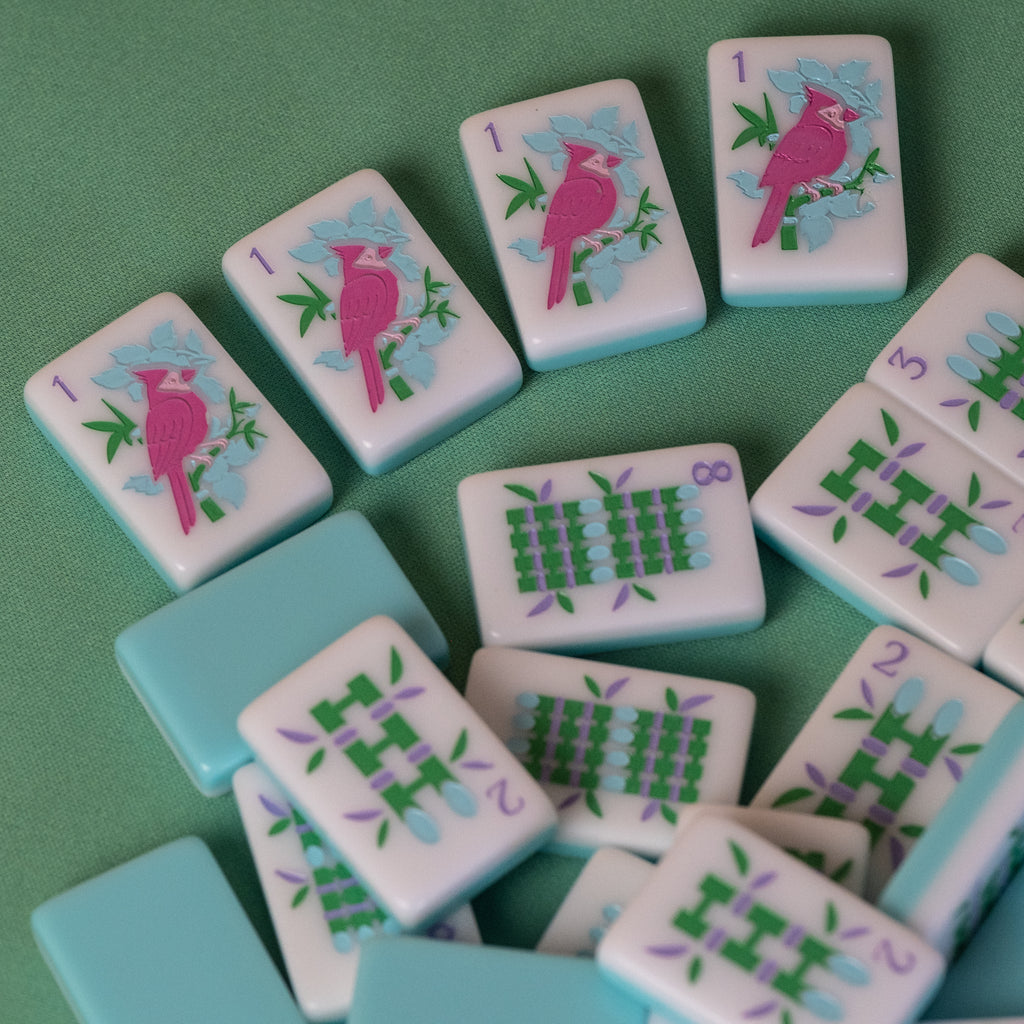 Southern Springs American mahjong tile set showing bamboo tiles (bams)