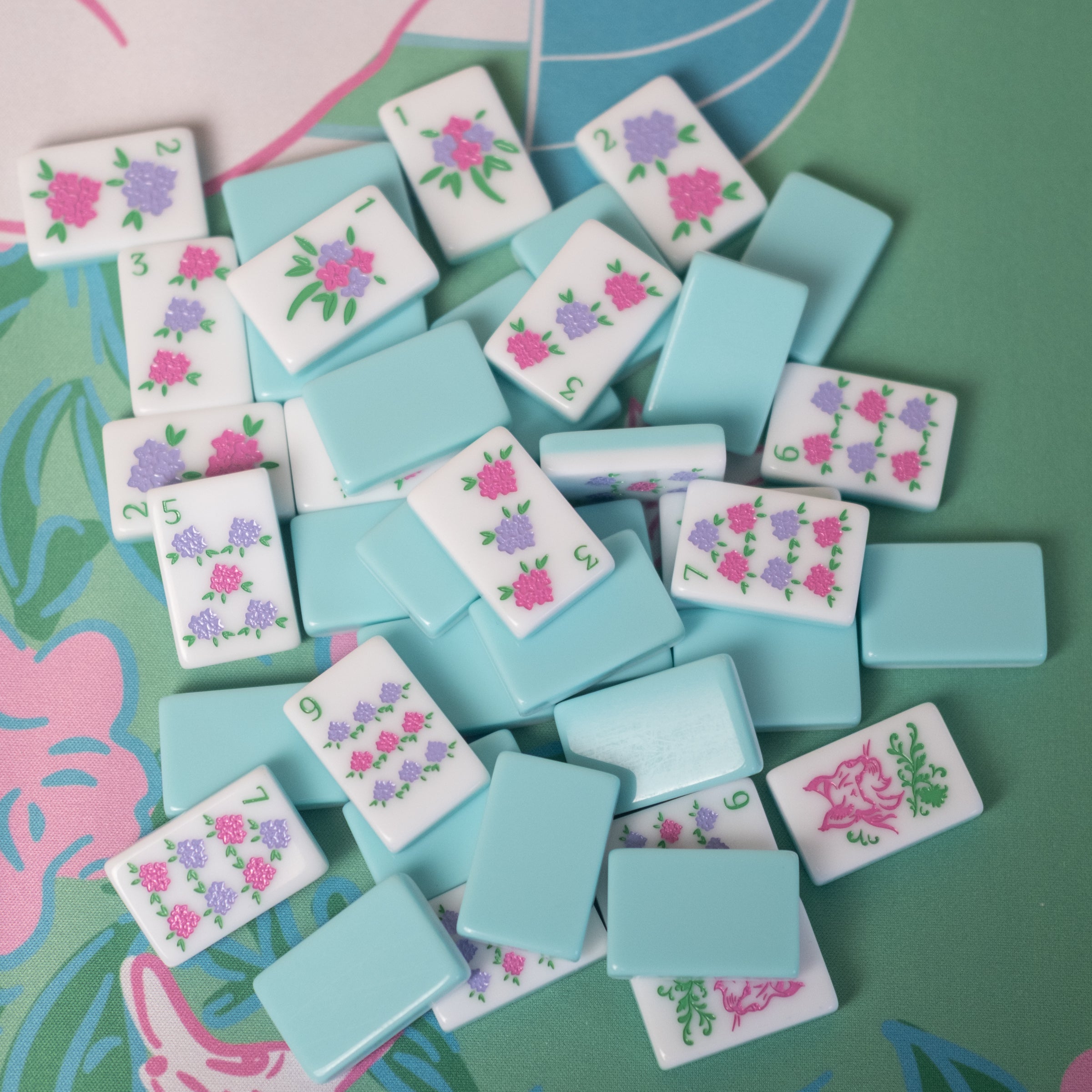 Southern Springs American mahjong tile set showing dot tiles