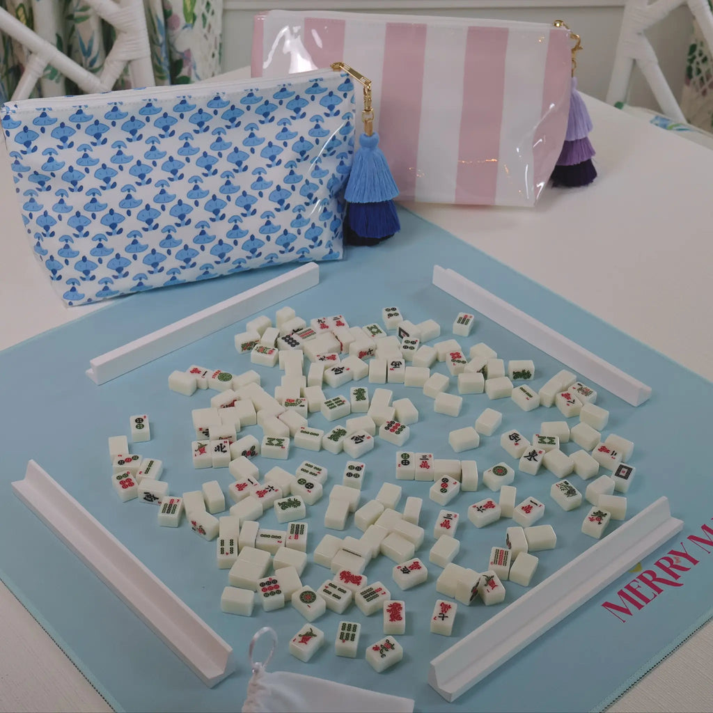 Mini American Mahjong Tile Set with Mat and Bag – Travel Bundle