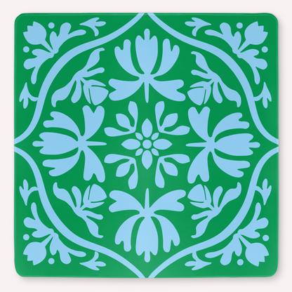 Emerald Mist Mahjong Mat - Tulip Terrace Mat Collection