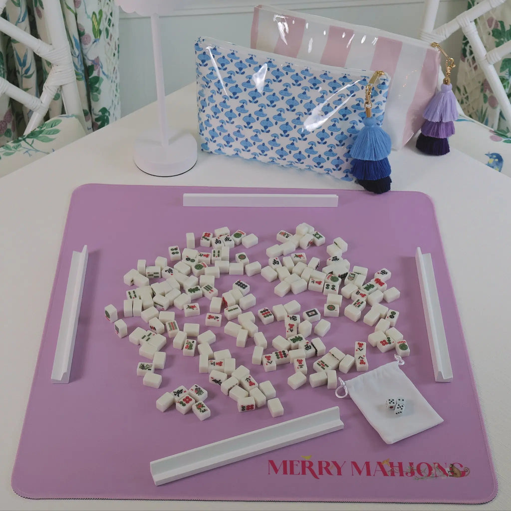 Mini American Mahjong Tile Set with Mat and Bag – Travel Bundle