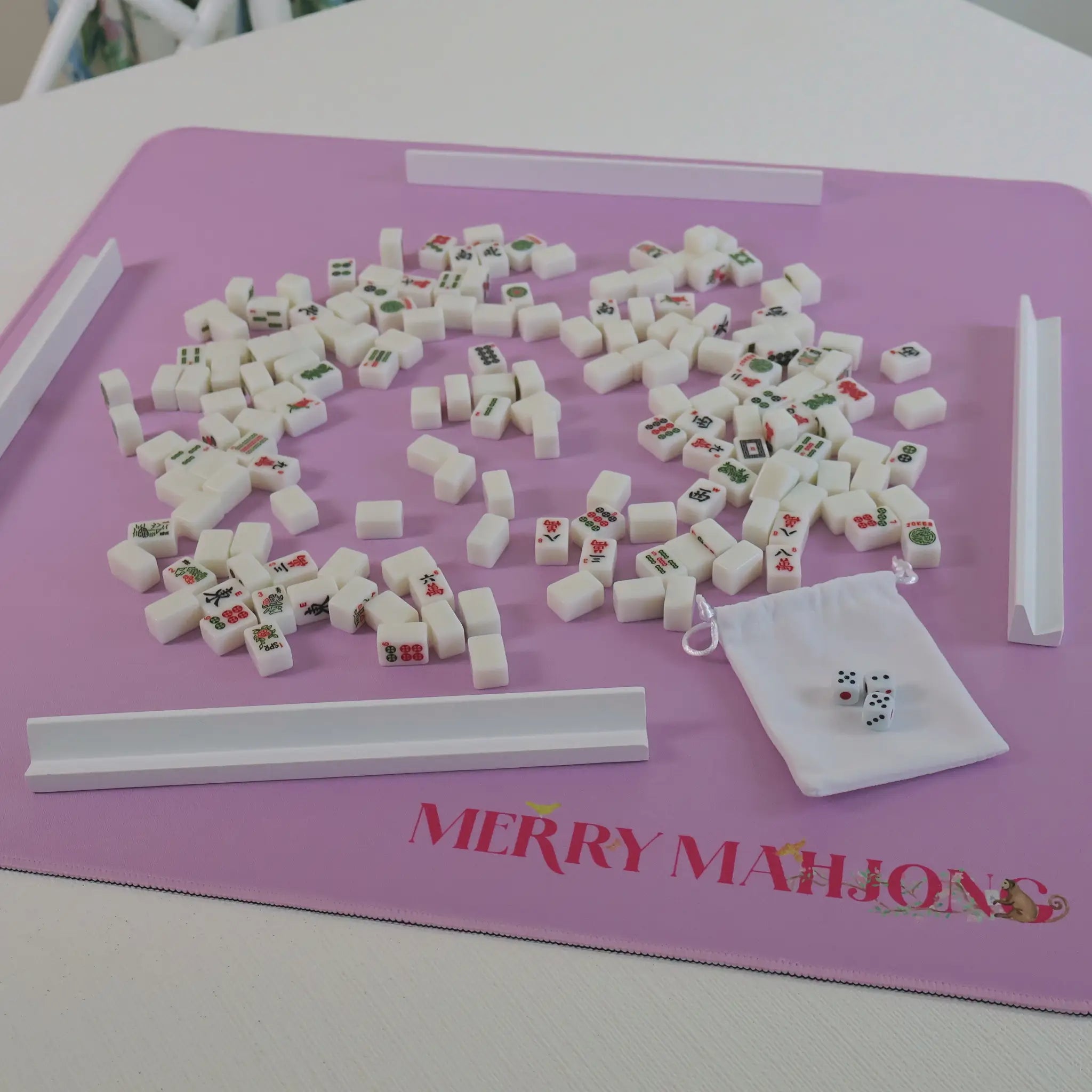 Mini American Mahjong Tile Set with Mat and Bag – Travel Bundle